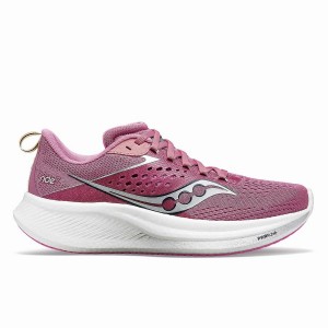 Women's Saucony Ride 17 Running Shoes Purple / Silver | UAE S15607-R56