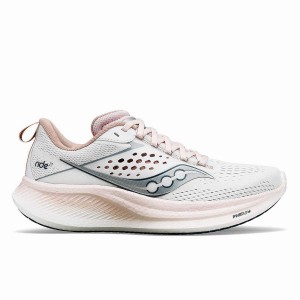 Women's Saucony Ride 17 Running Shoes White | UAE S52697-F05