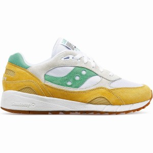 Women's Saucony Shadow 6000 Sneakers White / Yellow / Green | UAE S81592-Z13