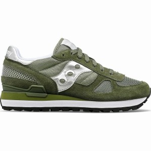 Women's Saucony Shadow Original Sneakers Olive / Silver | UAE S52430-C61