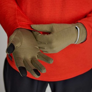 Women's Saucony Solstice Convertible Mitt Gloves Coffee | UAE S98507-P89