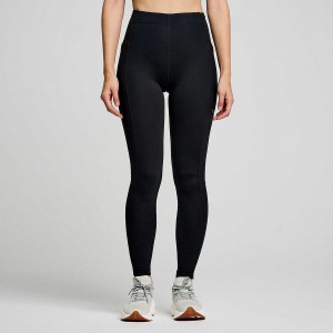 Women's Saucony Solstice Tight Black | UAE S49750-W47