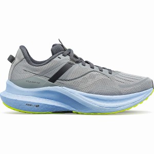 Women's Saucony Tempus Running Shoes Grey / Blue | UAE S89167-Y17