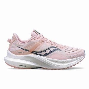 Women's Saucony Tempus Running Shoes Pink / Navy | UAE S52708-Y74