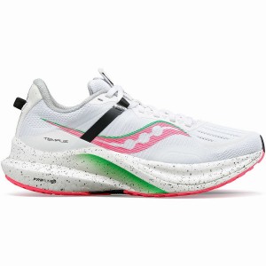 Women's Saucony Tempus Running Shoes White / Pink | UAE S80693-W74