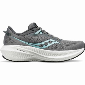 Women's Saucony Triumph 21 Running Shoes Grey / Black | UAE S76148-B98