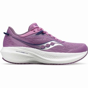 Women's Saucony Triumph 21 Running Shoes Purple / Indigo | UAE S51046-G65