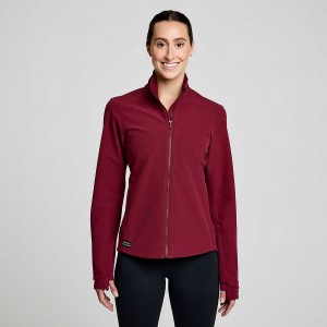 Women's Saucony Triumph Jackets Red | UAE S92768-K35