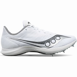 Women's Saucony Velocity MP Track Spikes White / Silver | UAE S38970-U40