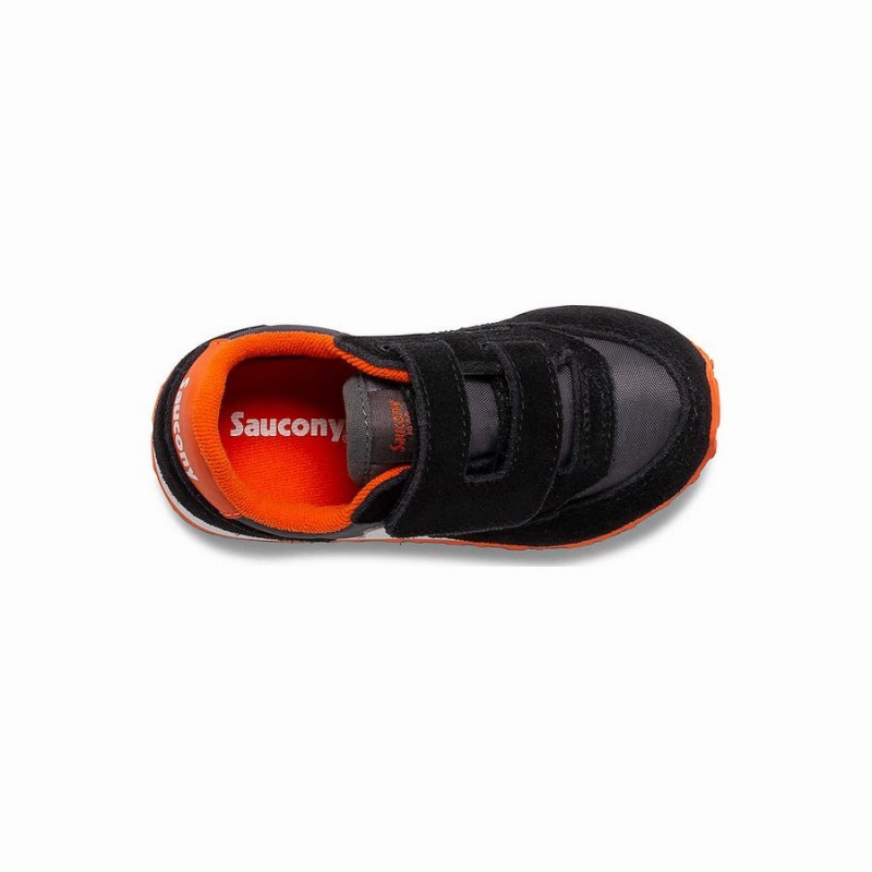 Kids' Saucony Baby Jazz Hook & Loop Sneakers Black / Grey / Orange | UAE S82641-F80