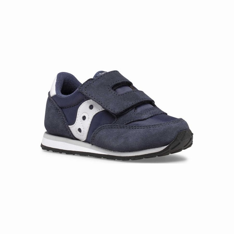 Kids' Saucony Baby Jazz Hook & Loop Sneakers Navy / White | UAE S70329-G71