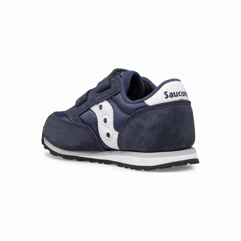 Kids' Saucony Baby Jazz Hook & Loop Sneakers Navy / White | UAE S70329-G71