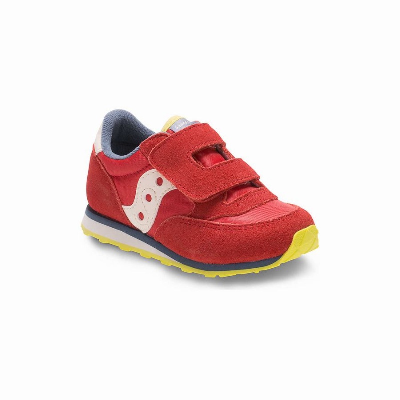 Kids' Saucony Baby Jazz Hook & Loop Sneakers Red / Blue / Light Green | UAE S72519-L98