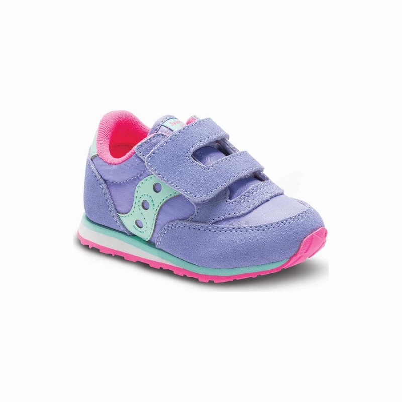 Kids' Saucony Baby Jazz Hook & Loop Sneakers Purple | UAE S56980-Q57