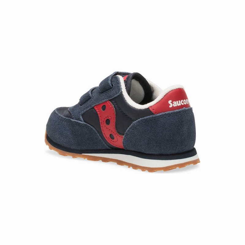 Kids' Saucony Baby Jazz Hook & Loop Sneakers Navy / Red | UAE S48695-P94