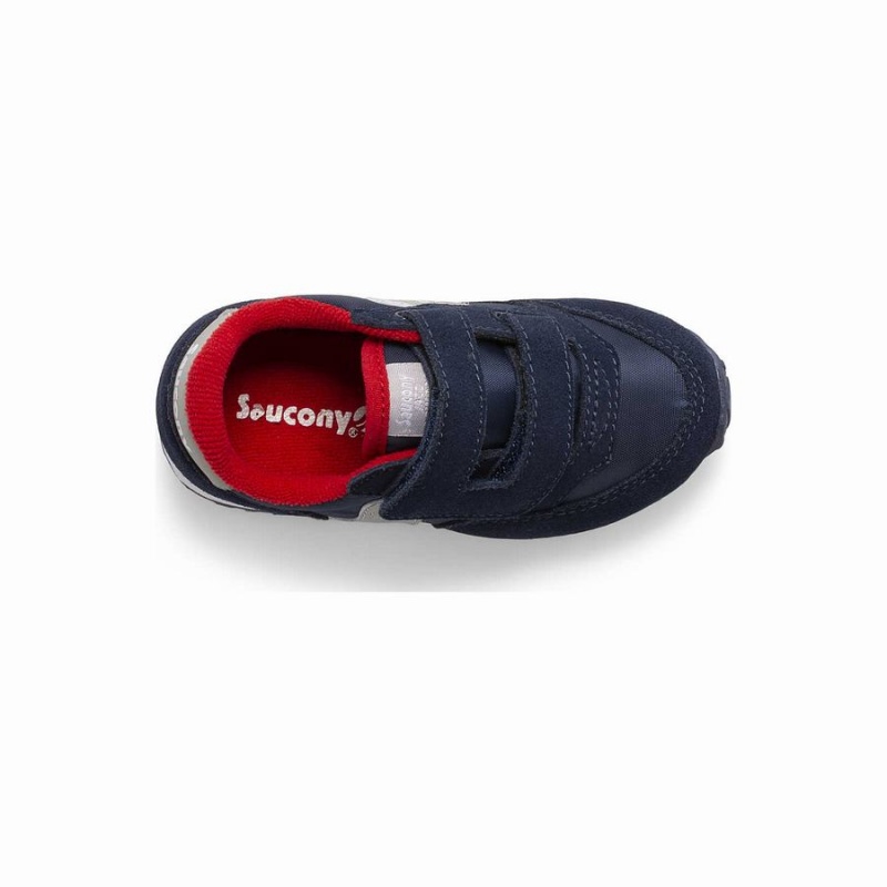 Kids' Saucony Baby Jazz Hook & Loop Sneakers Navy / Grey / Red | UAE S17536-X43