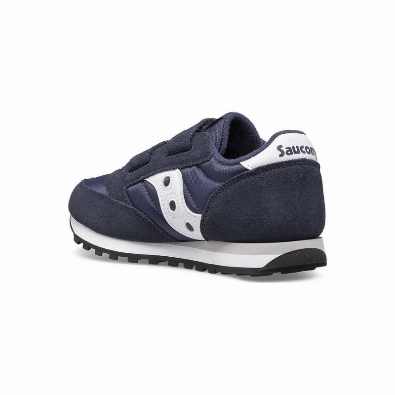 Kids' Saucony Jazz Double Hook & Loop Sneakers Navy / White | UAE S83720-S92