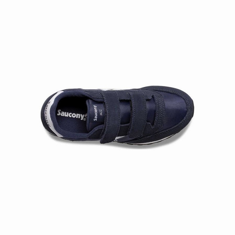 Kids' Saucony Jazz Double Hook & Loop Sneakers Navy / White | UAE S83720-S92