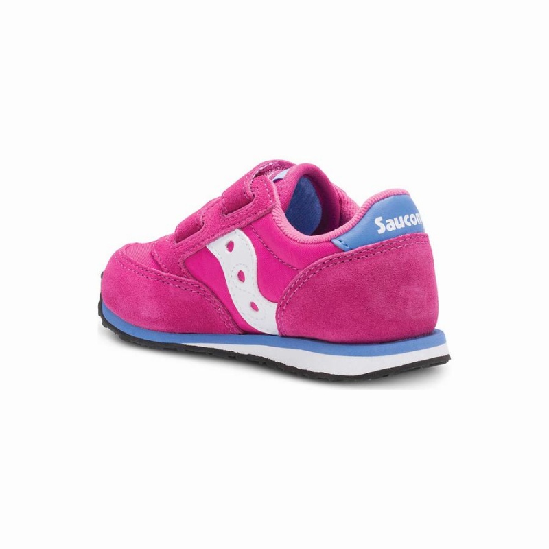 Kids' Saucony Jazz Hook & Loop Sneakers Pink | UAE S70615-S01