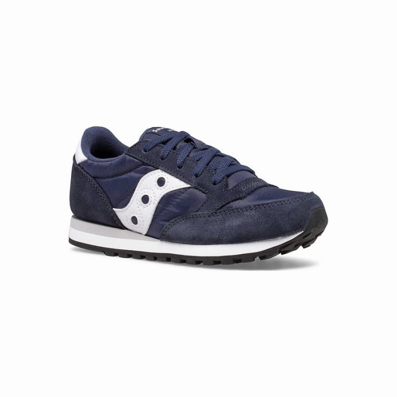 Kids' Saucony Jazz Original Sneakers Navy / White | UAE S15867-H96