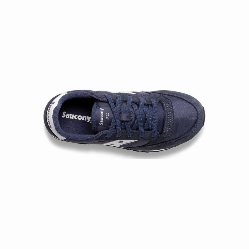 Kids' Saucony Jazz Original Sneakers Navy / White | UAE S15867-H96