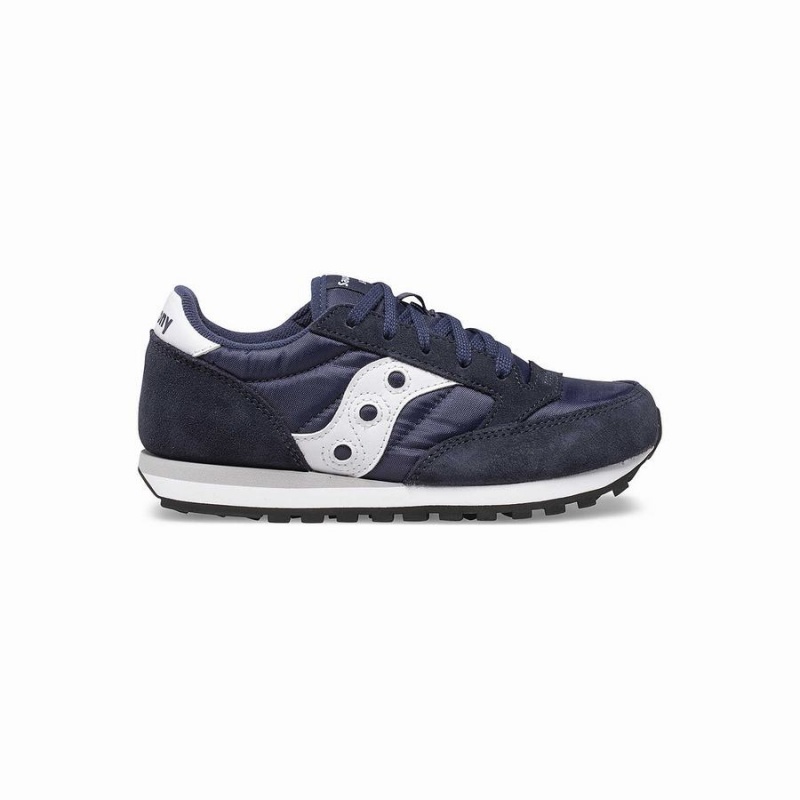 Kids\' Saucony Jazz Original Sneakers Navy / White | UAE S15867-H96