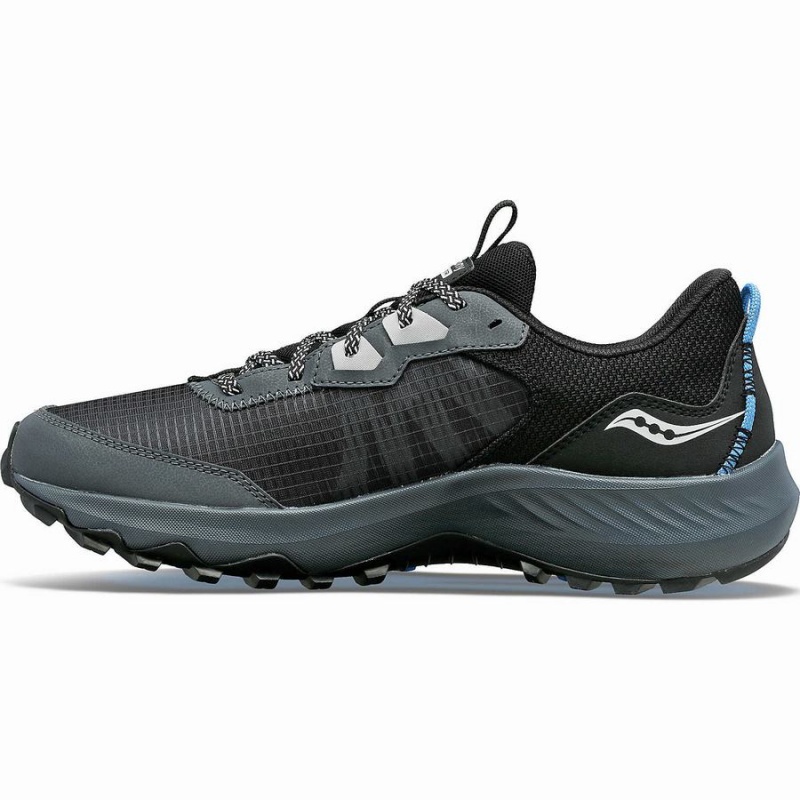 Men's Saucony Aura TR GTX Trail Running Shoes Grey / Black | UAE S62478-Q15