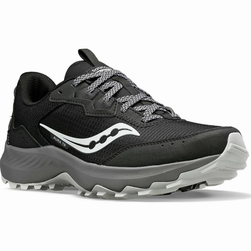 Men's Saucony Aura TR Running Shoes Black / Grey | UAE S53746-Y84