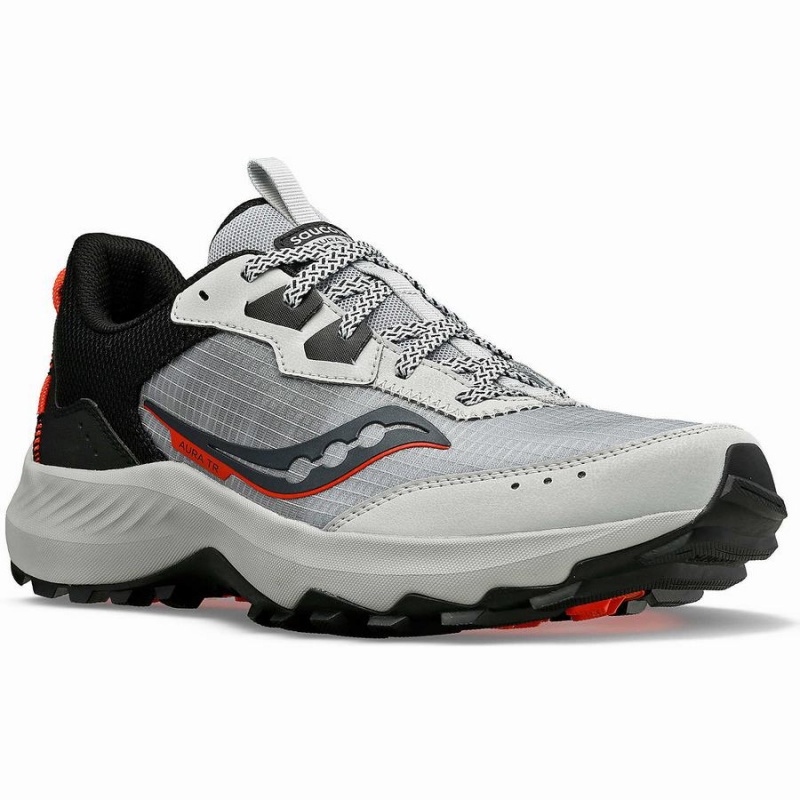 Men's Saucony Aura TR Running Shoes Grey / Black | UAE S72106-T36