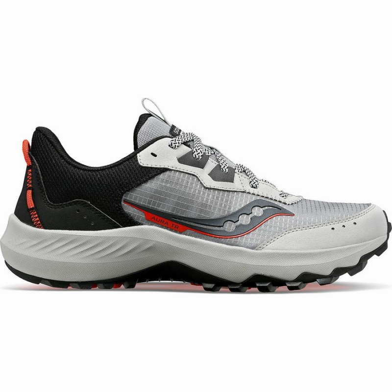 Men\'s Saucony Aura TR Running Shoes Grey / Black | UAE S72106-T36