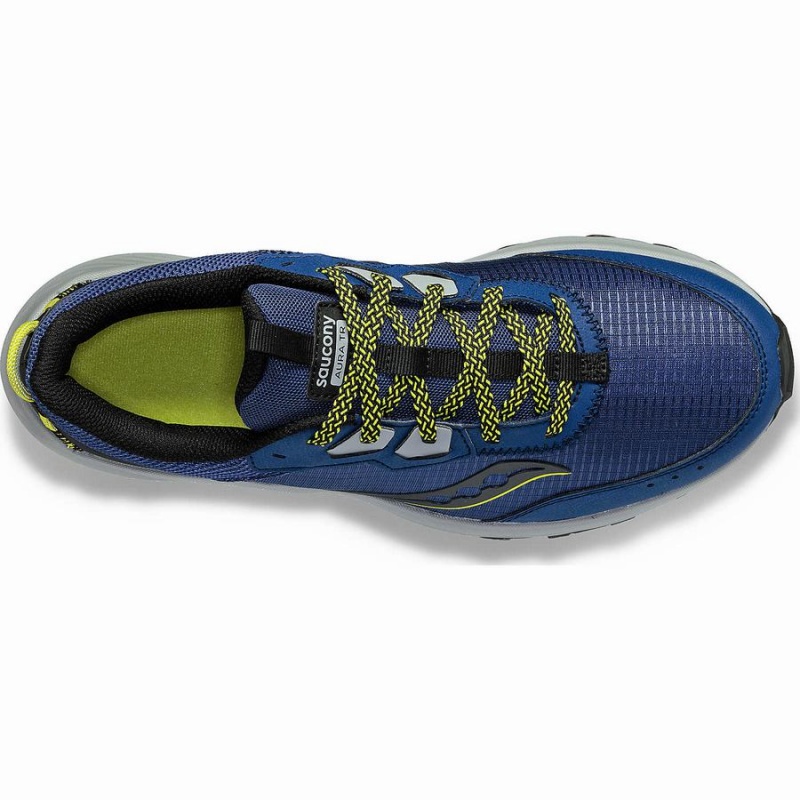 Men's Saucony Aura TR Trail Running Shoes Indigo / Black | UAE S62348-J95