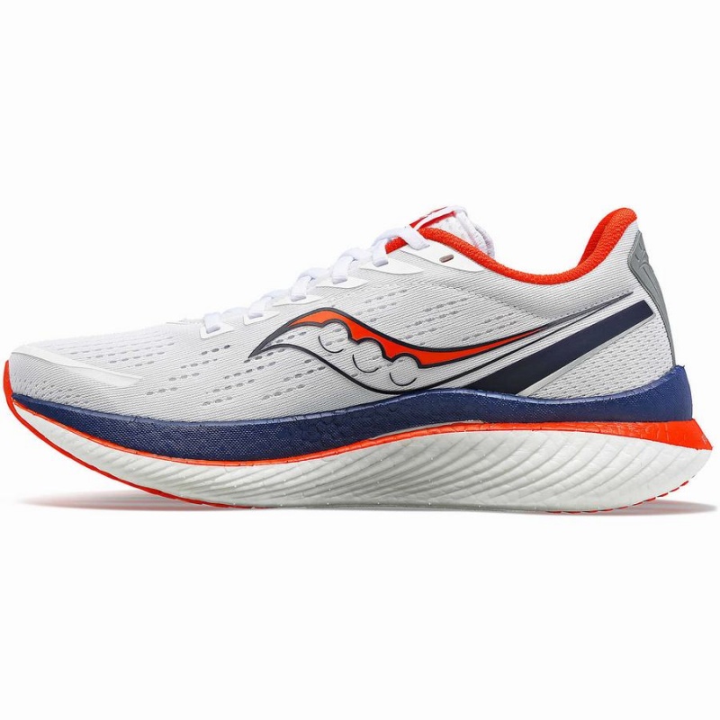 Men's Saucony Boston Endorphin Speed 3 Running Shoes White / Navy | UAE S38561-A76