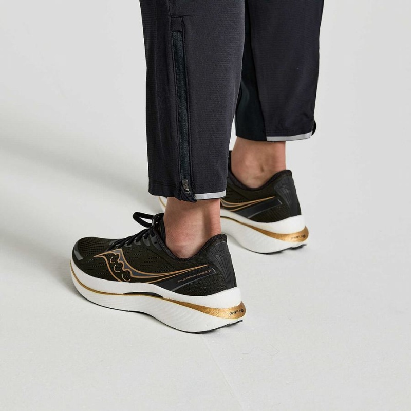 Men's Saucony Boston Woven Pants Black | UAE S19475-F79