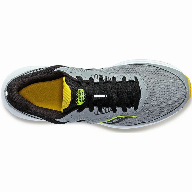 Men's Saucony Cohesion 16 Walking Shoes Grey / Yellow | UAE S09751-U10