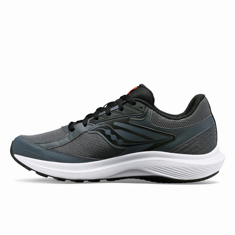 Men's Saucony Cohesion 17 Wide Running Shoes Grey / Black | UAE S25149-J45