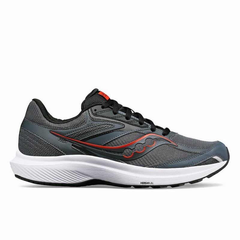 Men\'s Saucony Cohesion 17 Wide Running Shoes Grey / Black | UAE S25149-J45