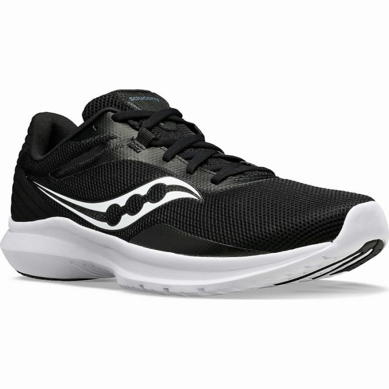 Men's Saucony Convergence Walking Shoes Black / White | UAE S93267-K96