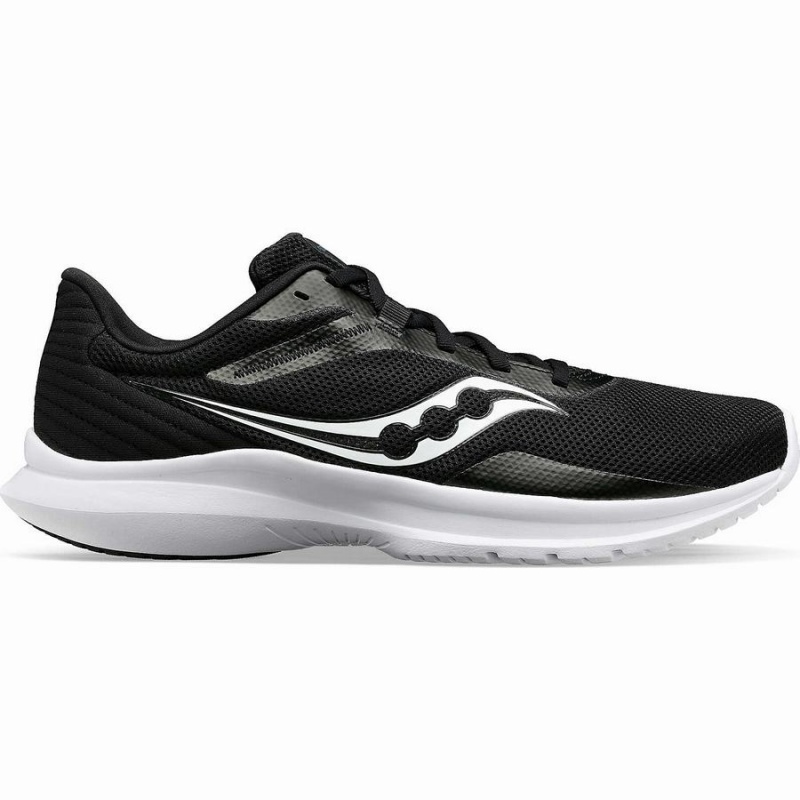 Men\'s Saucony Convergence Walking Shoes Black / White | UAE S93267-K96