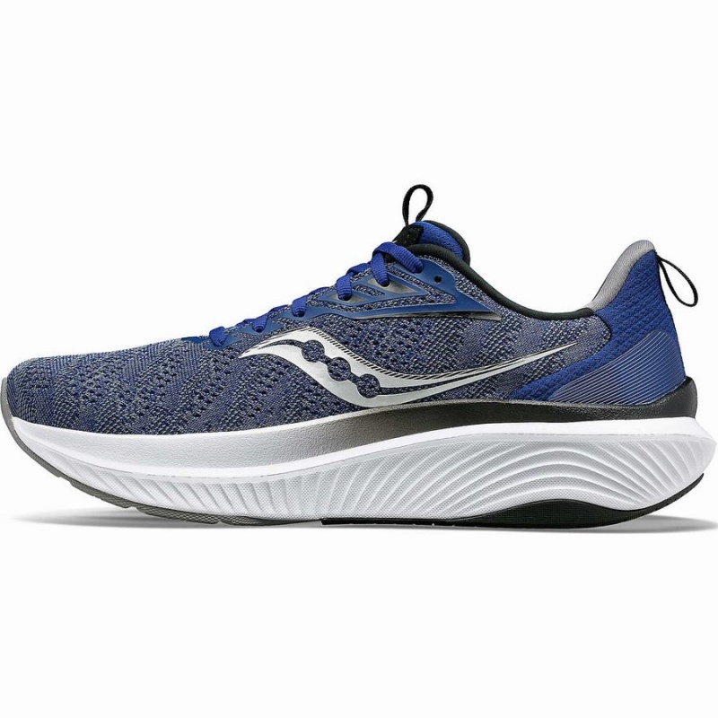 Men's Saucony Echelon 9 Wide Running Shoes Indigo / Black | UAE S29807-B37