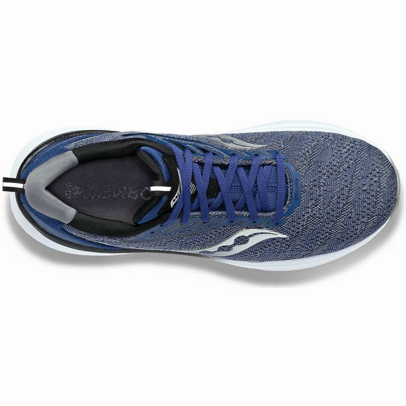 Men's Saucony Echelon 9 Wide Running Shoes Indigo / Black | UAE S29807-B37