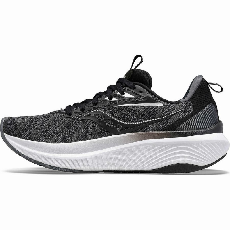 Men's Saucony Echelon 9 Wide Running Shoes Black / White | UAE S13254-N90