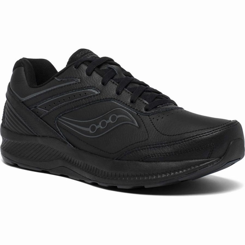 Men's Saucony Echelon Walker 3 Walking Shoes Black | UAE S02541-B35