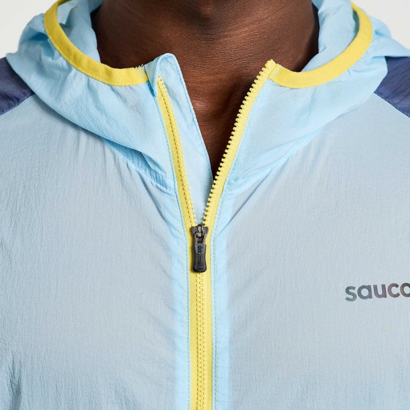 Men's Saucony Elevate Packaway Jackets Blue | UAE S78321-L23