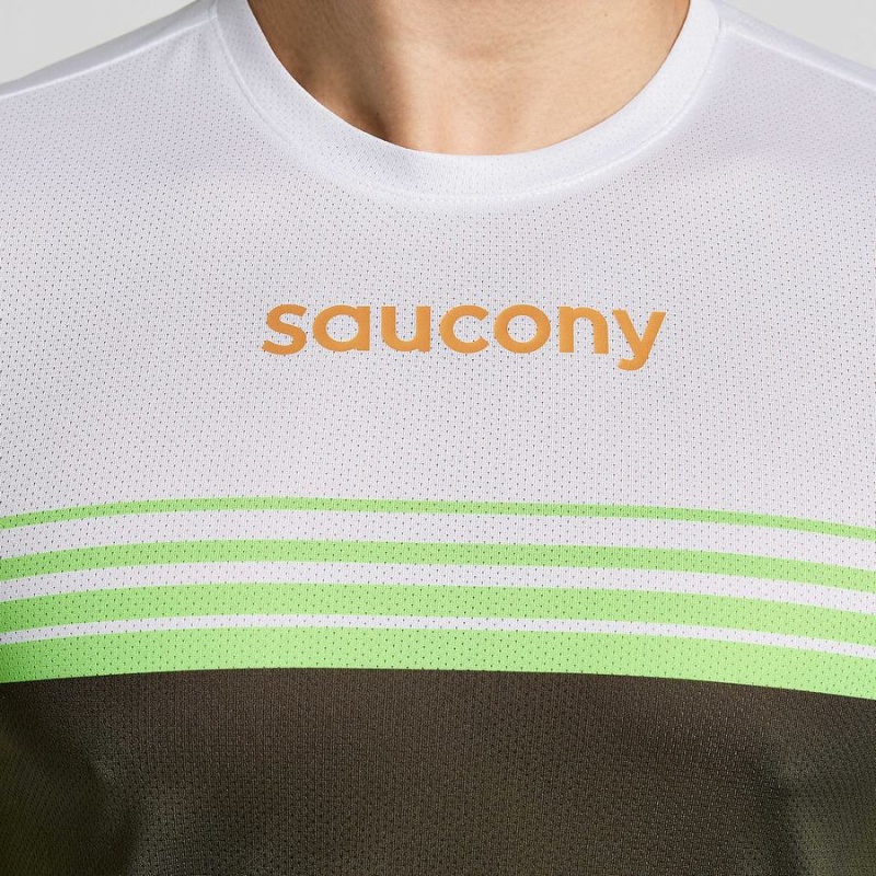 Men's Saucony Elite Long Sleeve T Shirts Umbra | UAE S02786-P30