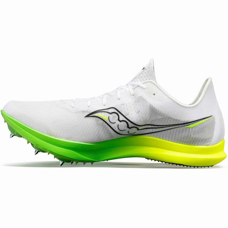 Men's Saucony Endorphin Cheetah Track Spikes White / Green | UAE S56830-U83