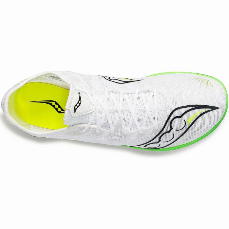 Men's Saucony Endorphin Cheetah Track Spikes White / Green | UAE S56830-U83