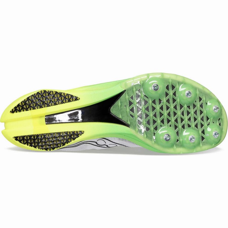 Men's Saucony Endorphin Cheetah Track Spikes White / Green | UAE S56830-U83