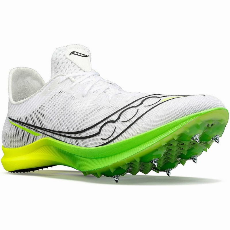 Men's Saucony Endorphin Cheetah Track Spikes White / Green | UAE S56830-U83