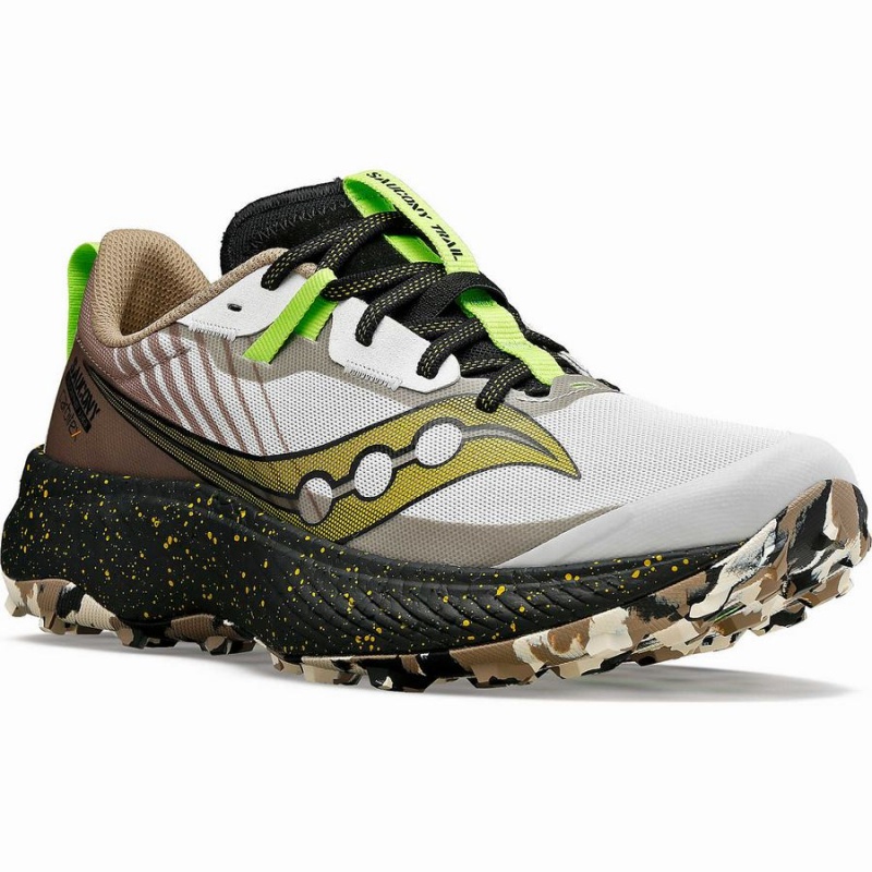 Men's Saucony Endorphin Edge Trail Running Shoes White / Black | UAE S45912-Y59