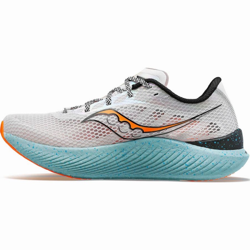 Men's Saucony Endorphin Pro 3 Running Shoes Grey / Orange | UAE S09174-Q04